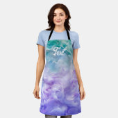 Tablier Tourbillon de nuage bleu et violet (Porté)