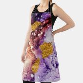 Tablier Tourbillons orientaux en or Peinture Abstraite (Insitu)