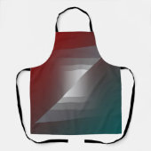 Tablier Tournée de gris sur la bordeaux turquoise (Recto)