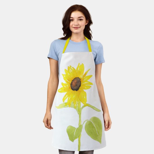 Tablier 'Tournesol dansant' (Porté)