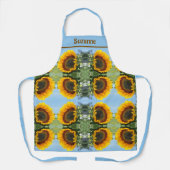 Tablier Tournesol En Soleil Floral Personnalisé (Recto)