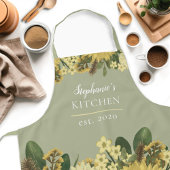 Tablier Tournesol floral Pays Nom de la femme Apron