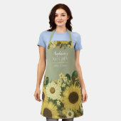 Tablier Tournesol floral Pays Nom de la femme Apron (Porté)