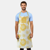 Tablier Tournesol jaune personnalisé (Porté)