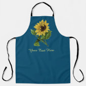 Tablier Tournesol jaune personnalisé (Recto)