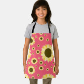 Tablier Tournesols clairs sur rose (Insitu)