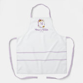 Tablier Tournesols Hydrangea Blanc Violet Lilac Monogramme (Recto)