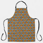 Tablier Tournesols sur gingham noir (Recto)