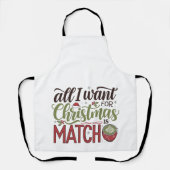 Tablier Tout ce que je veux pour Noël est Matcha Green Dri (Recto)