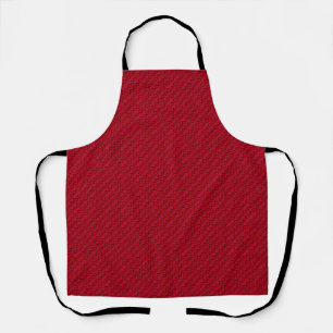 Tablier Tout-En-Coeurs Rouge Et Rouge Aire De Cuisine