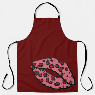 Tablier Tout-En-Dessus Leppard Leppard Lips Cuisine Apron
