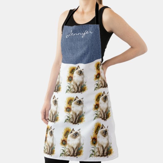 Tablier Tout-En-Dessus Personnalisé En Chat De Rag (Insitu)