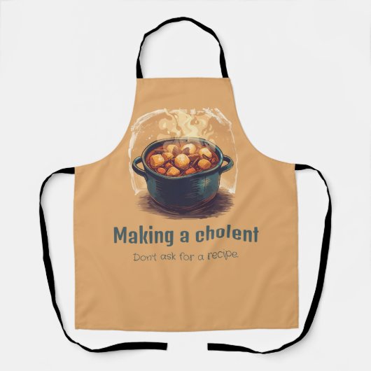 Tablier Tout-en-dessus pour imprimer Faire un cholent - Dr (Recto)