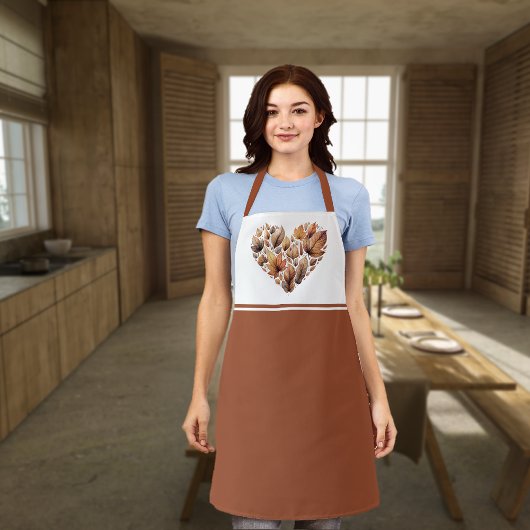 Tablier Tout-En-Plan En Forme De Coeur En Automne