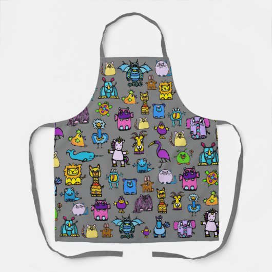 Tablier Tout-En-Plan - Gris (Adulte) (Recto)