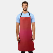 Tablier Tout-En Rouge Gradated Valentine Kitchen Apron (Porté)