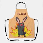 Tablier Tout est beau mème avec lapin noir (Recto)