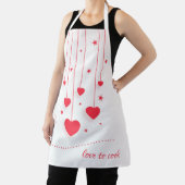 Tablier tout-imprimé 'J'adore cuisiner' (Insitu)