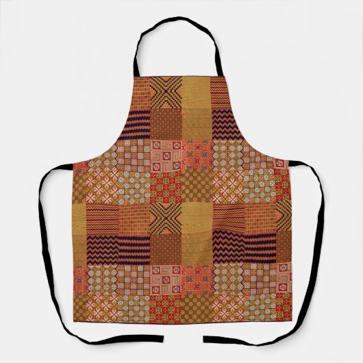 Tablier tout imprimé motif patchwork-1 (Recto)