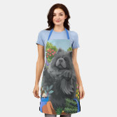 Tablier tout imprimé SHADY Blue Chow (Porté)