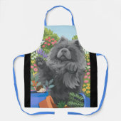 Tablier tout imprimé SHADY Blue Chow (Recto)