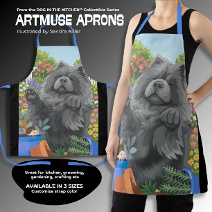 Tablier tout imprimé SHADY Blue Chow