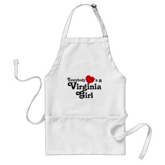 Tablier Tout le monde coeurs une fille de la Virginie