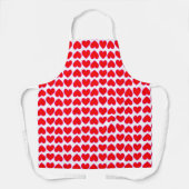 Tablier Tout Lota Love Romantique Coeurs rouges Galore (Recto)