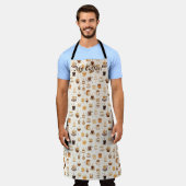 Tablier Tout mon café Patchwork Quilt Motif No6 (Porté)