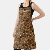 Tablier Tout mon motif de courtepointe patchwork café n°1 (Insitu)