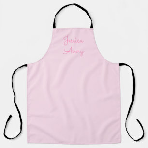 Tablier Tout nom   Cute rose Cursive