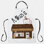 Tablier Tout sur imprimer Café Apron Boutique Caféine (Recto)