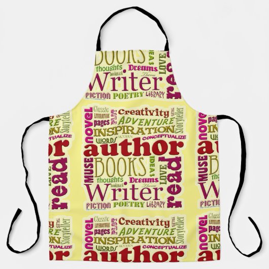 Tablier Tout sur les auteurs Wordy Fun Motif (Recto)