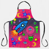 Tablier Tout sur l'impression Apron Astronaut Espace Alien (Recto)