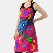 Tablier Tout sur l'impression Apron Astronaut Espace Alien (Insitu)