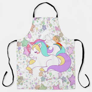 Tablier Tout sur l'impression Apron Unicorn Baby Angel