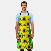 Tablier Tout sur l'impression Papillon de tournesol de tab (Porté)