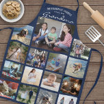 Tablier Tout Texte Famille Photo Collage Grand-mère Marine<br><div class="desc">Célébrez les joies simples de la famille et des petits-enfants avec un élégant collage photo personnalisé marine bleu et blanc tablier. Les images et tout le texte sont simples à customiser. Citation qui dit "Mon peuple favori appelle-moi grand-mère" peut être personnalisée pour Nana, Grammy, Granny, Gigi, Maman, Maman, Tante, etc....</div>