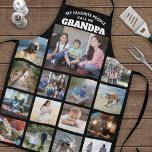 Tablier Tout Texte Famille Photo Collage Grand-père Noir B<br><div class="desc">Célébrez les joies simples de la famille et des petits-enfants avec un élégant collage photo personnalisé tablier noir et blanc. Les images et tout le texte sont simples à customiser. Citation qui dit "Mon peuple favori appelle-moi grand-père" peut être personnalisée pour Papa, Pop-pop, Paw-paw, Grand-père, Grand-père, Big Daddy, etc. (IMAGE...</div>