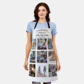 Tablier Tout Texte Photo Collage Meilleur Maman & Chef Bla (Porté)