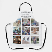 Tablier Tout Texte Photo Collage Meilleur Maman & Chef Bla (Recto)