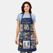 Tablier Tout Texte Photo Collage Meilleure Maman Marine Bl (Porté)