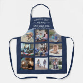Tablier Tout Texte Photo Collage Meilleure Maman Marine Bl (Recto)