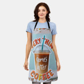 Tablier Tout vient après le café (Porté)