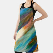 Tablier Tracées d'aquarelle multicolores longues en diagon (Insitu)