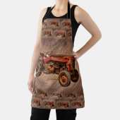 Tablier Tracteur rouge antique (Insitu)