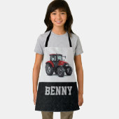 Tablier Tracteur rouge Équipement agricole Cool fermier (Insitu)