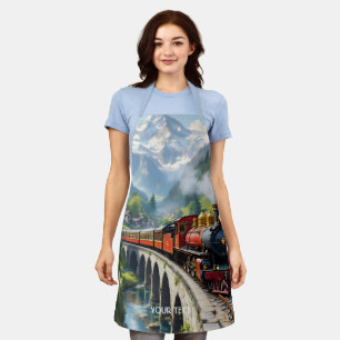 Tablier Train antique Imaginaire Crimson