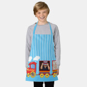 Tablier Train Jouet Toddler Boys Birthday Blue (Porté)