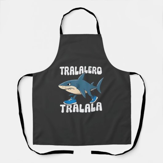 Tablier Tralalero Tralala Funny Shark Meme (Recto)